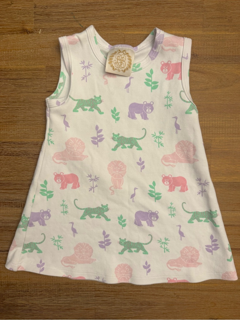 TBBC Girls' Polly Sleeveless Safari Print Dress 18-24mo